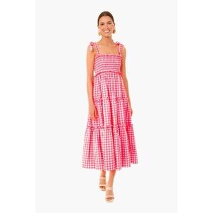 EUC Tuckernuck Pomander Place Pink Gingham Midi Dress XXL